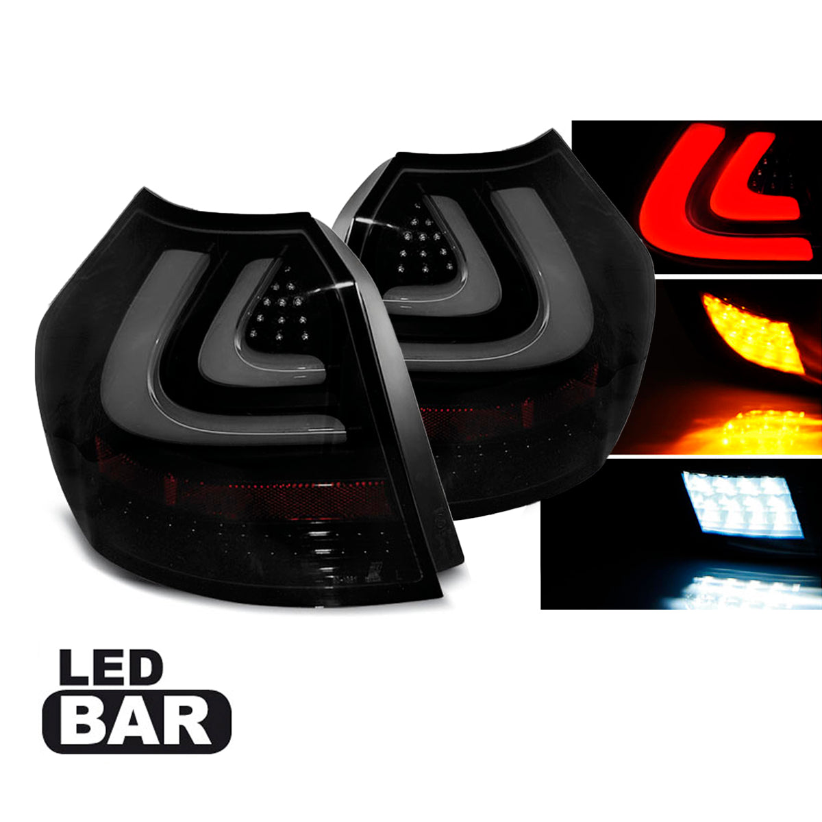 LED Leisten Rücklichter Rauch Schwarz passend für BMW E87 04-08.07
