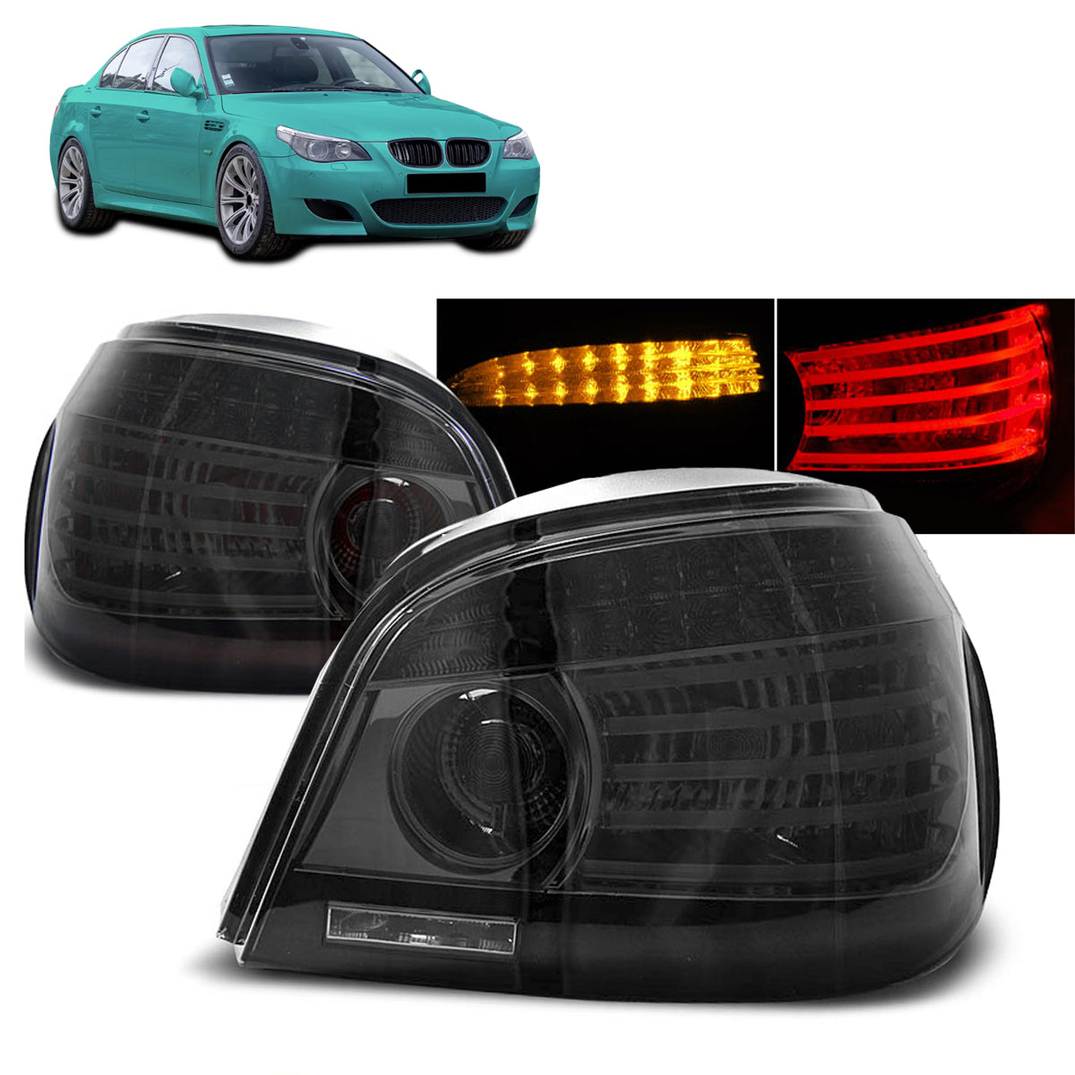 LED Rücklichter Rauch passend für BMW E60 07.03-07