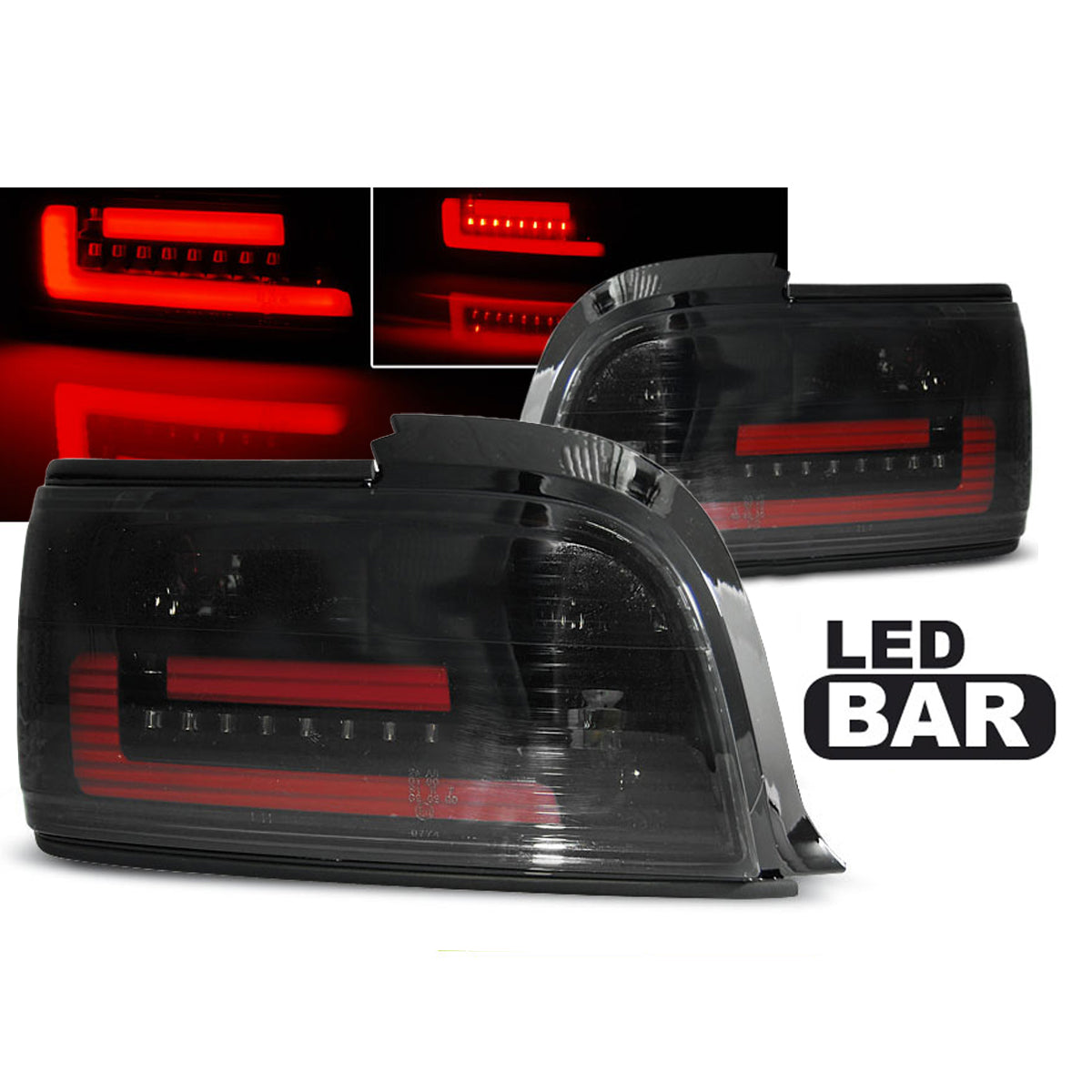 LED Leisten Rücklichter Rauch passend für BMW E36 12.90-08.99 C/C