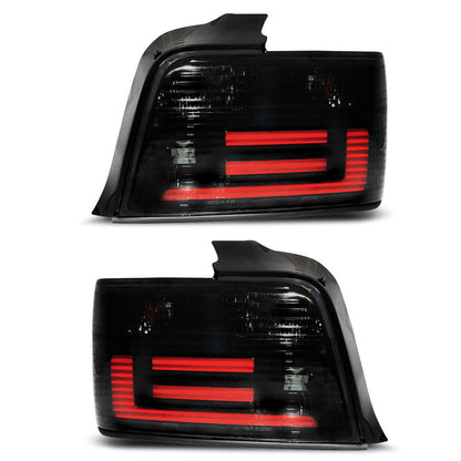 LED Leisten Rücklichter Rauch passend für BMW E36 12.90-08.99 Limousine