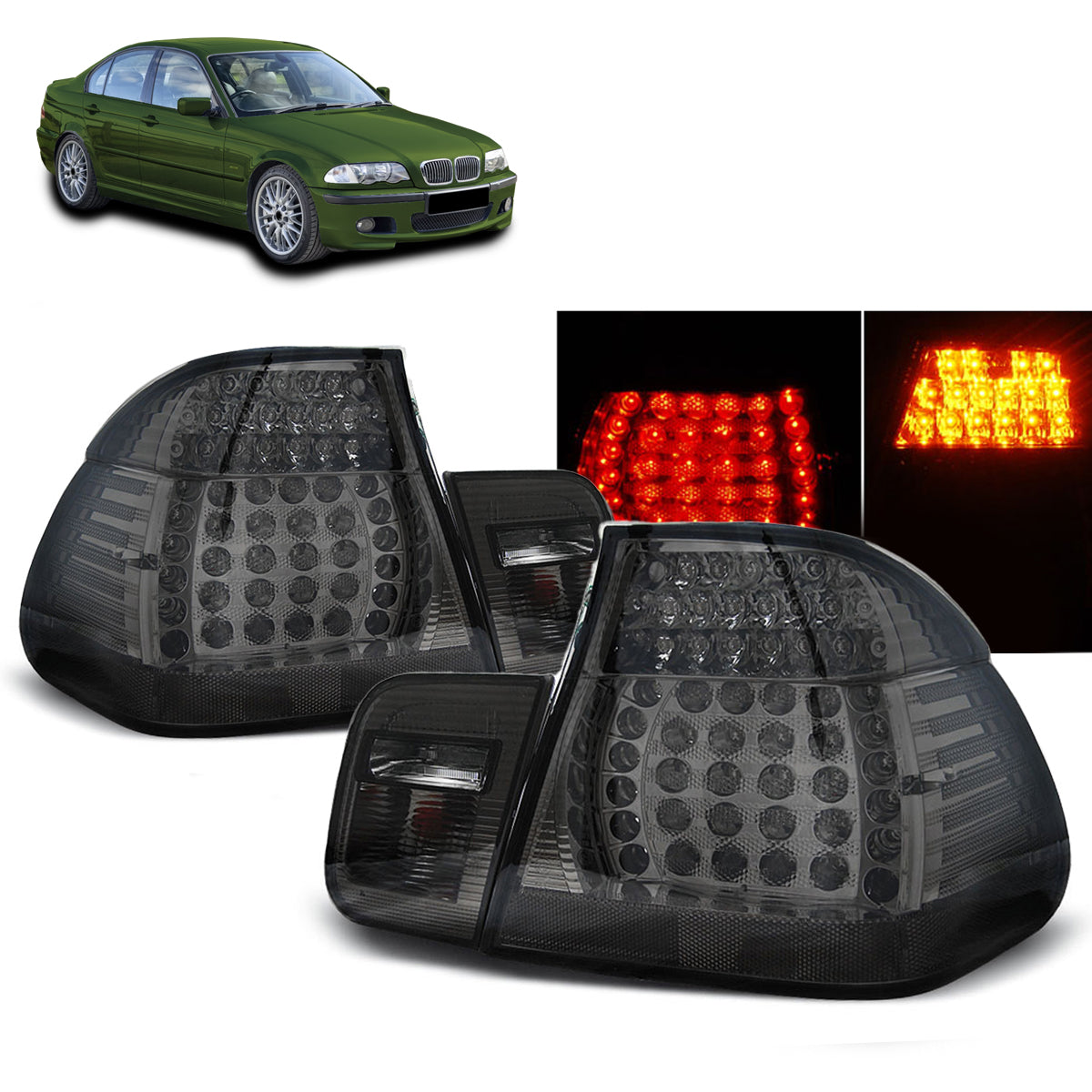 LED Leisten Rücklichter Rauch passend für BMW E46 05.98-08.01