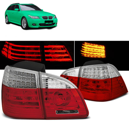 LED Rücklichter Rot Weiß passend für BMW E61 04-03.07 TOURING