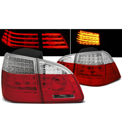 LED Rücklichter Rot Weiß passend für BMW E61 04-03.07 TOURING