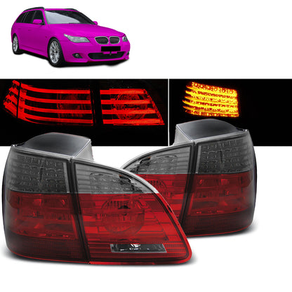 LED Rücklichter Rot Smoke passend für BMW E61 04-03.07 TOURING