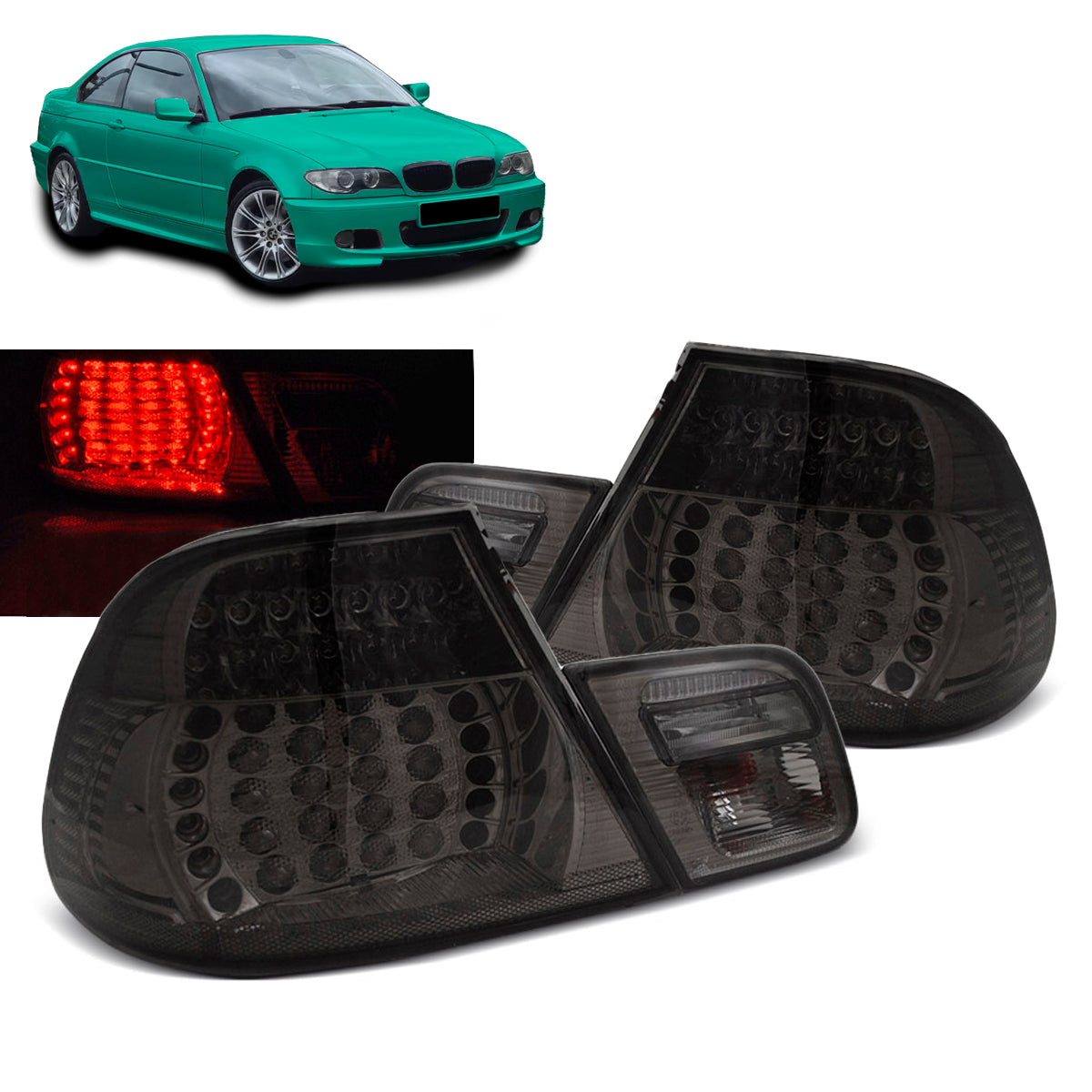 LED Rücklichter Smoke passend für BMW E46 04.03-06 COUPE