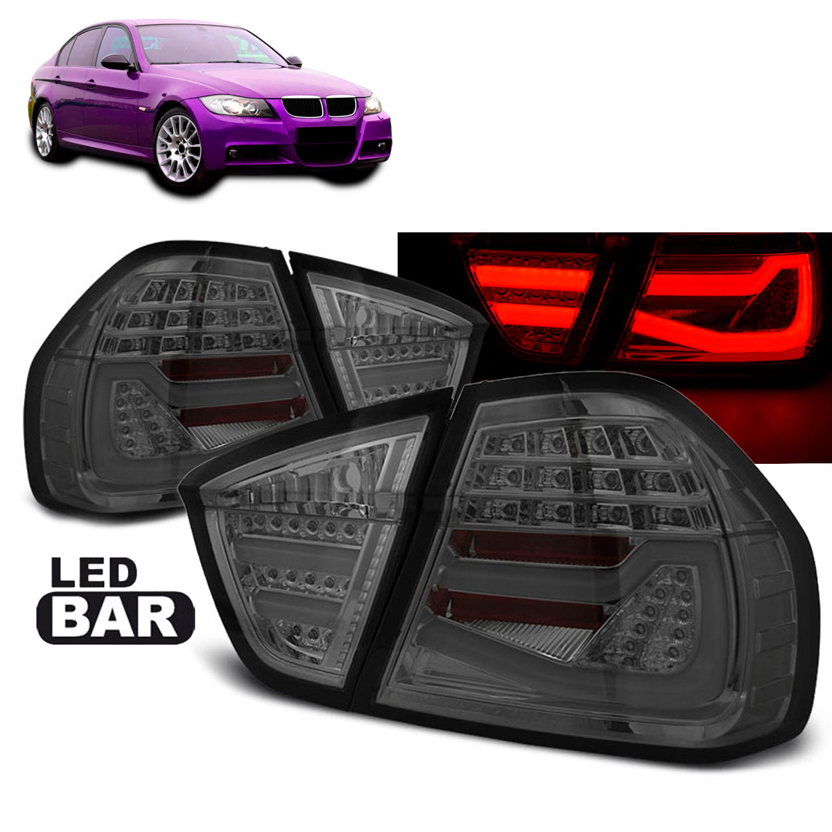 LED BAR Rücklichter Smoke passend für BMW E90 03.05-08.08