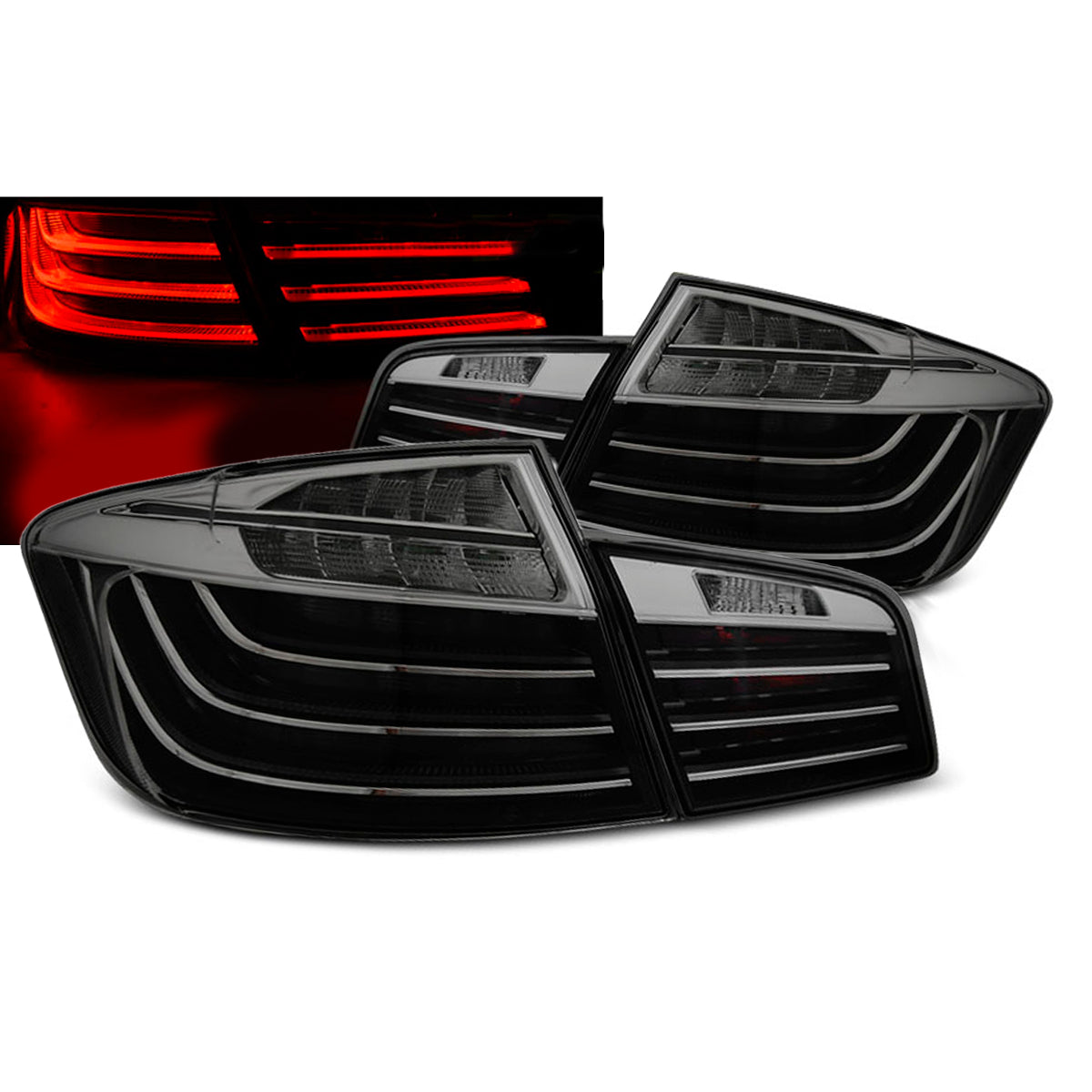 LED BAR Rücklichter Schwarz Rauch LCI Optik passend für BMW F10 10-07.13