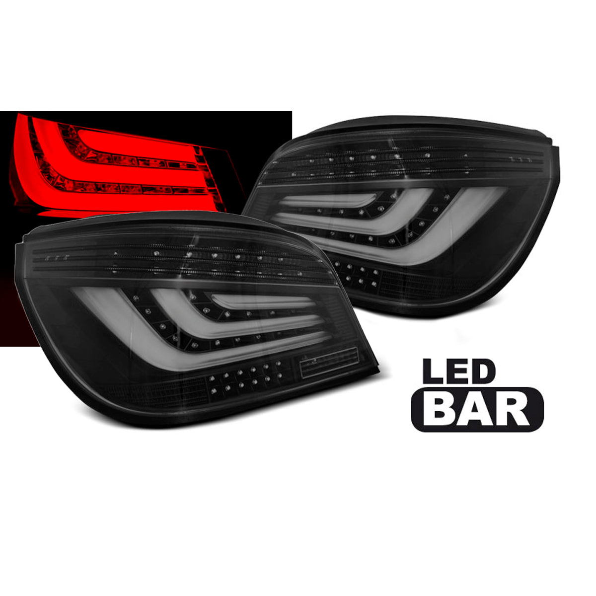 LED BAR Rücklichter Schwarz passend für BMW E60 07.03-02.07
