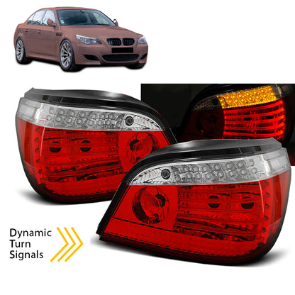LED Rücklichter Rot Weiß SEQ passend für BMW E60 07.03-07