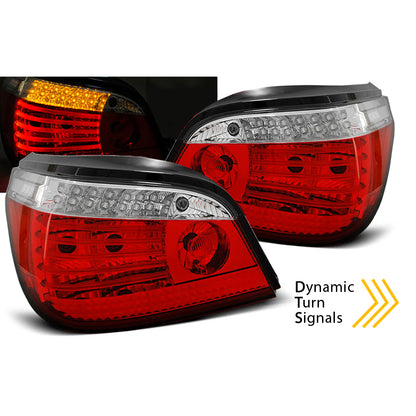 LED Rücklichter Rot Weiß SEQ passend für BMW E60 07.03-07