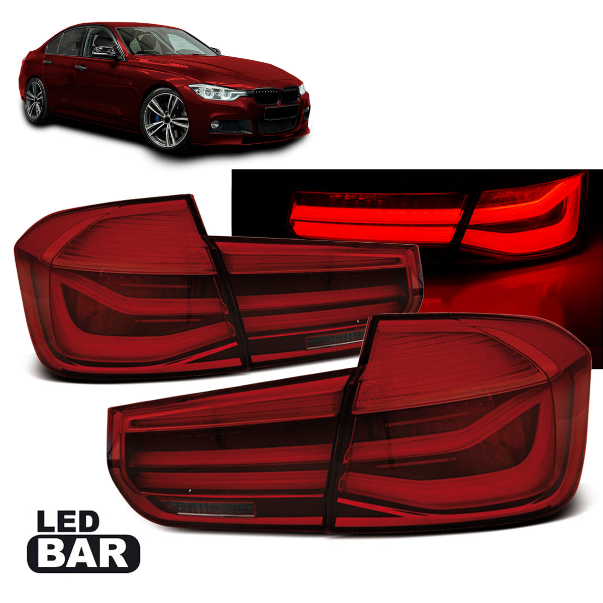 LED BAR Rücklichter Rot passend für BMW F30 11-15