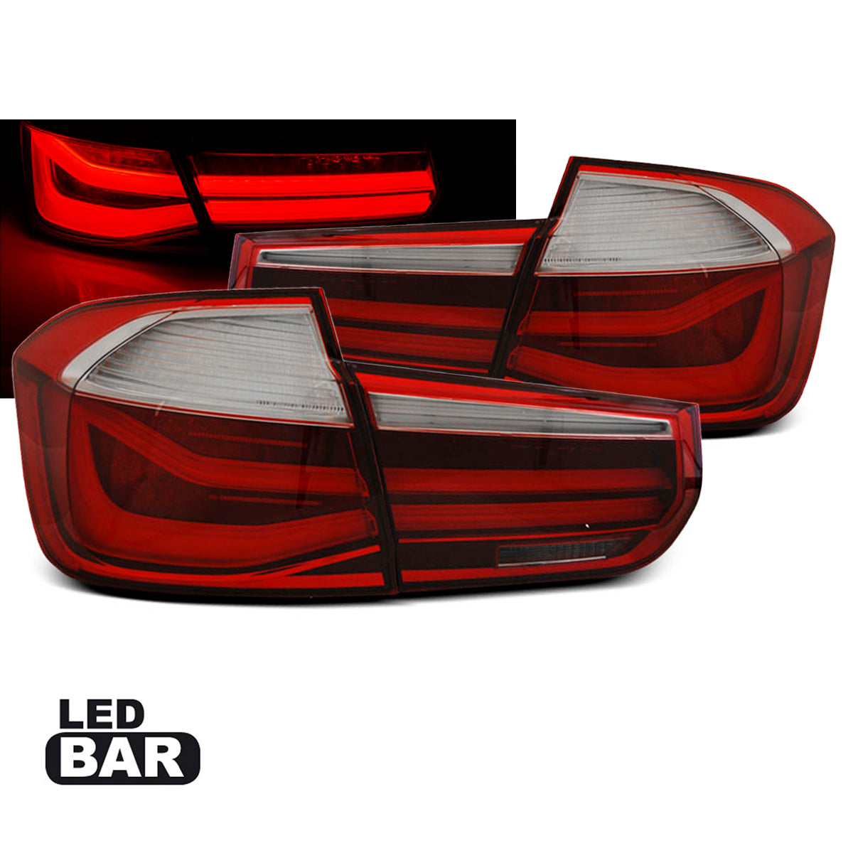 LED BAR Rücklichter Rot Rauch passend für BMW F30 11-15