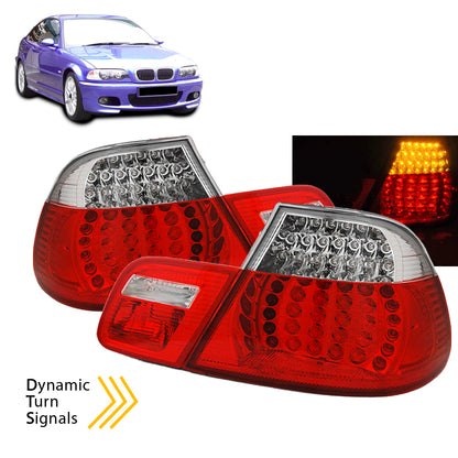 LED Rücklichter Rot Weiß SEQ passend für BMW E46 04.99-03.03 Coupé