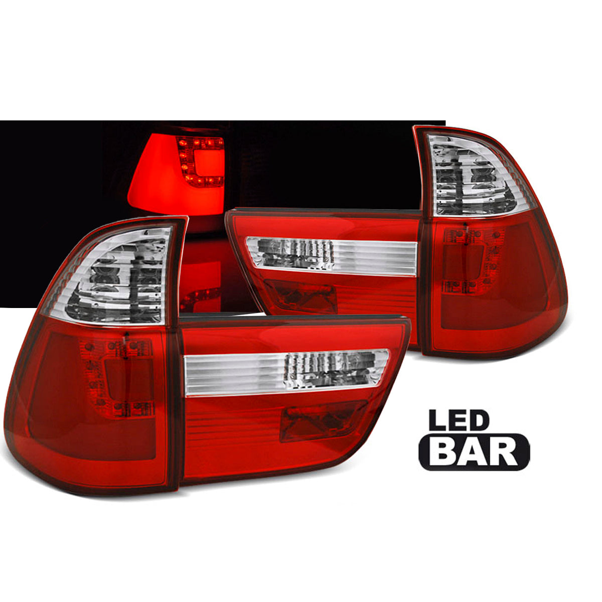 LED BAR Rücklichter Rot Weiß passend für BMW X5 E53 09.99-10.03