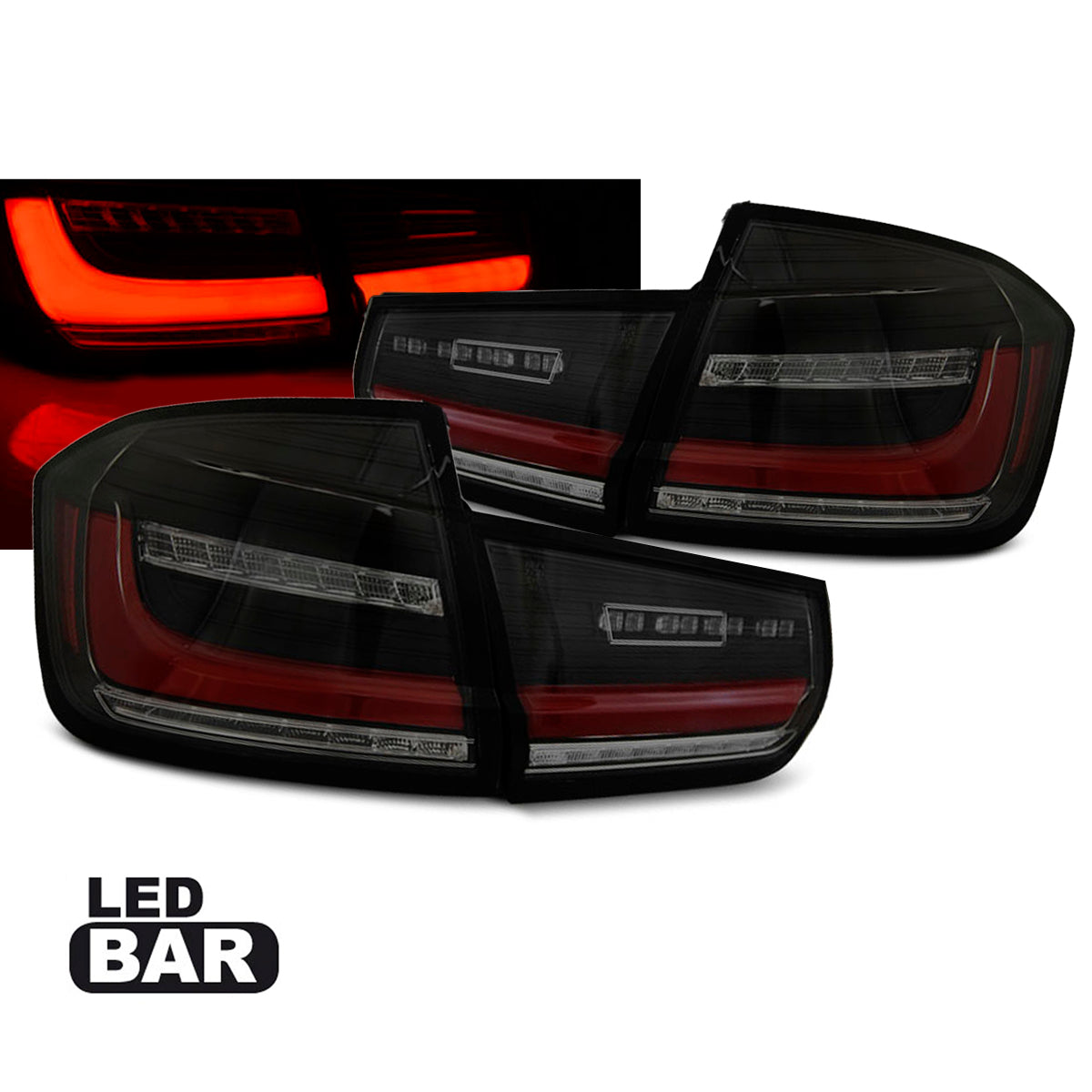 LED-BAR SEQ Rücklichter Schwarz Rauch passend für BMW F30 11-18
