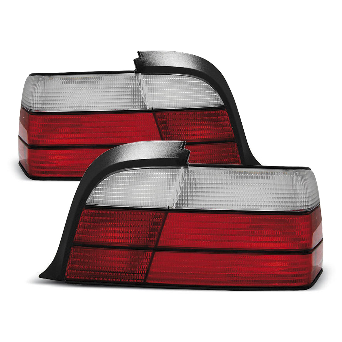 Rücklichter Sportlook Rot Weiß passend für BMW E36 12.90-08.99 Coupé