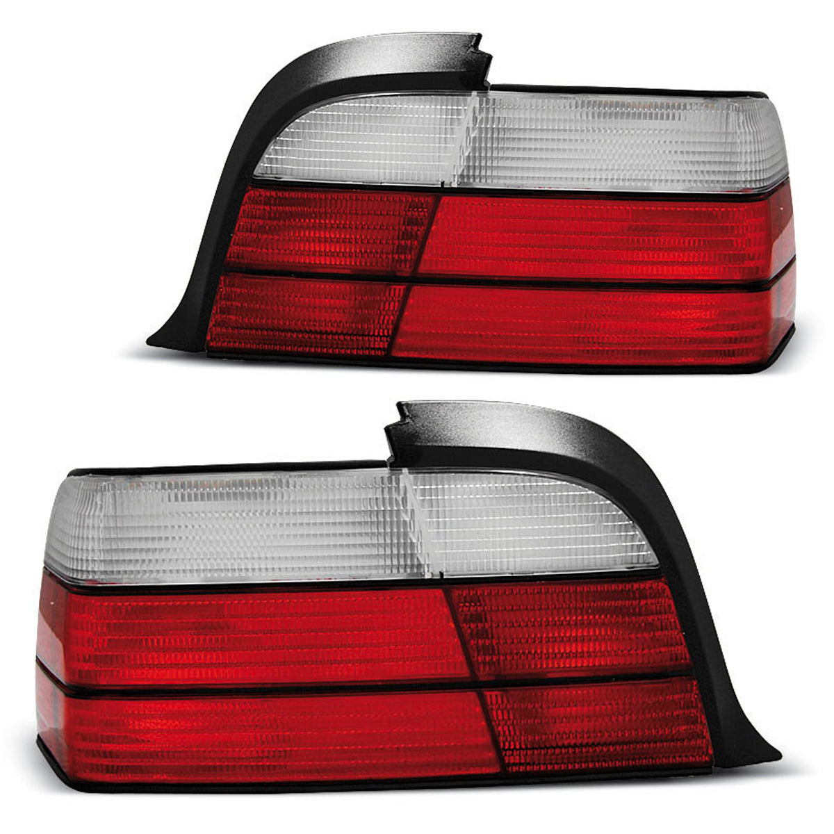Rücklichter Sportlook Rot Weiß passend für BMW E36 12.90-08.99 Coupé