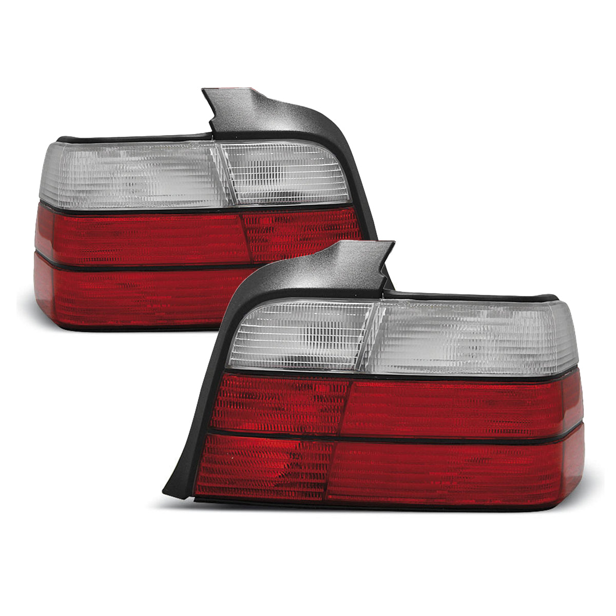 Rücklichter Sportlook Rot Weiß passend für BMW E36 12.90-08.99 Limousine