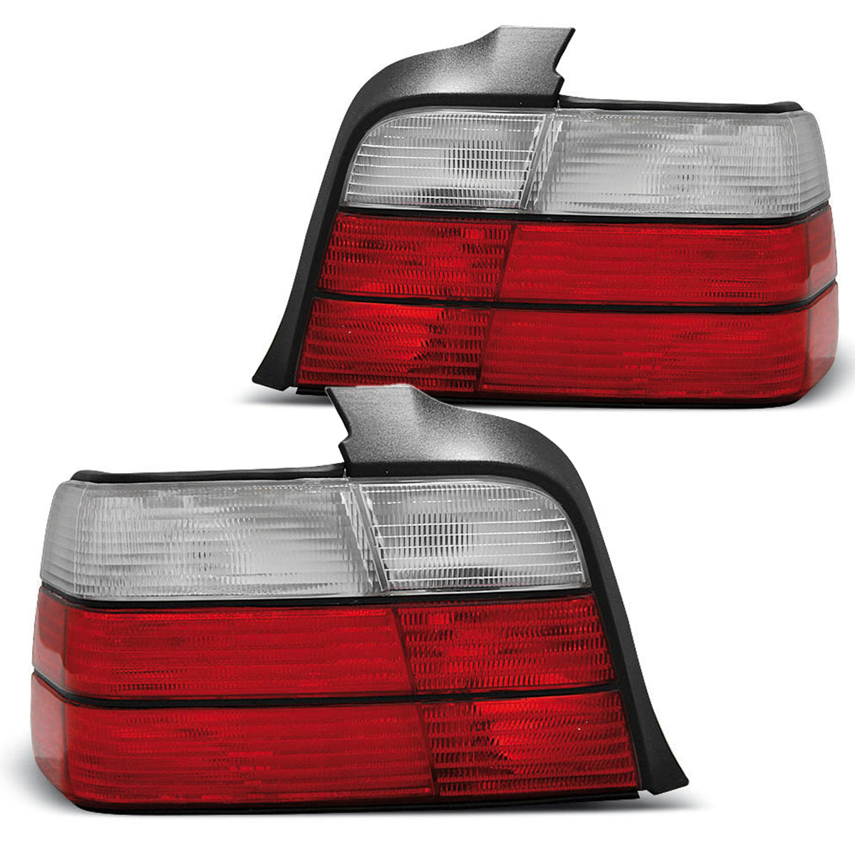Rücklichter Sportlook Rot Weiß passend für BMW E36 12.90-08.99 Limousine