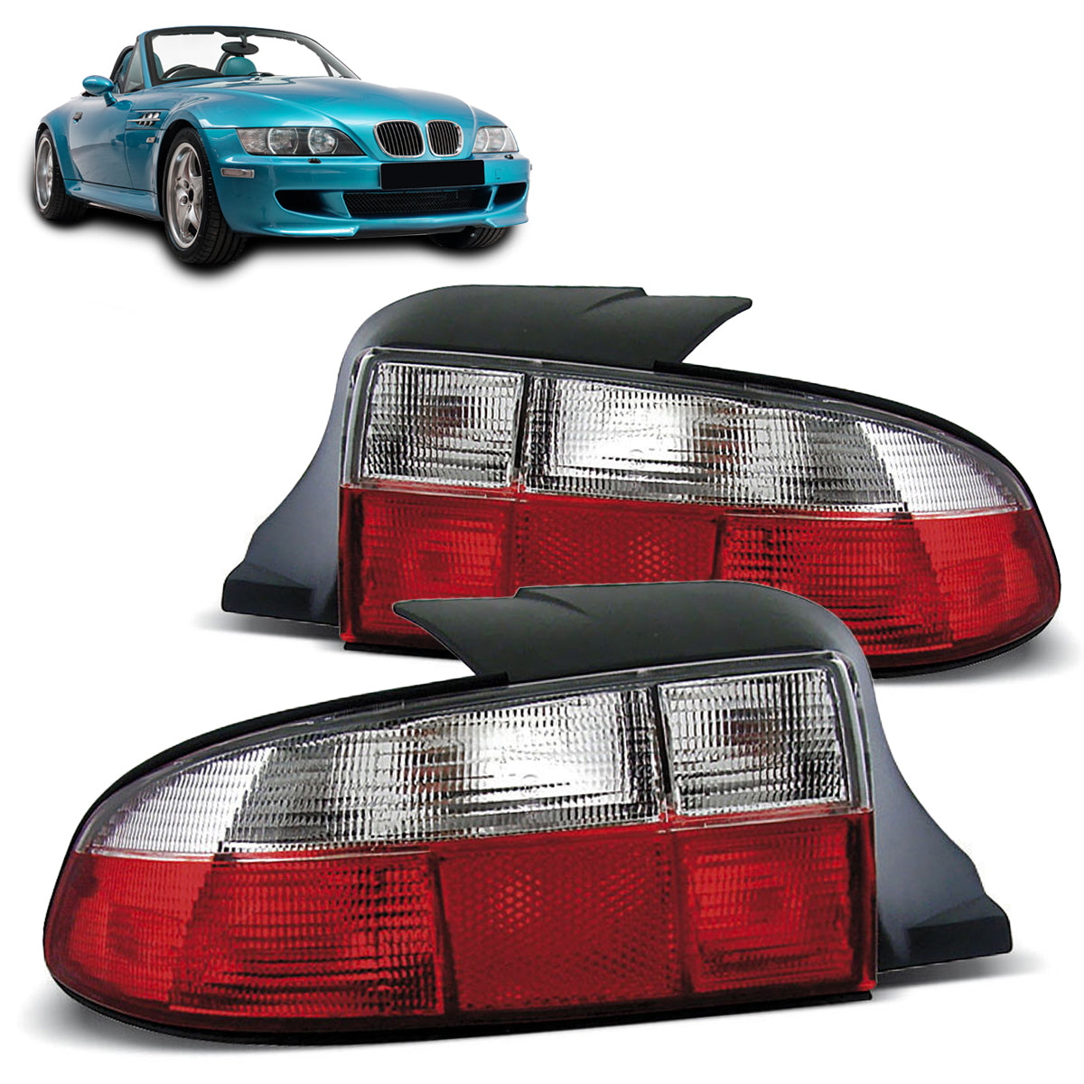 Rücklichter Rot Weiß passend für BMW Z3 01.96-99 Roadster