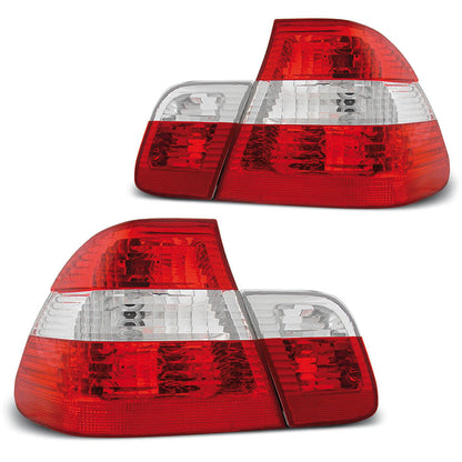 Rücklichter Rot Weiß passend für BMW E46 09.01-03.05