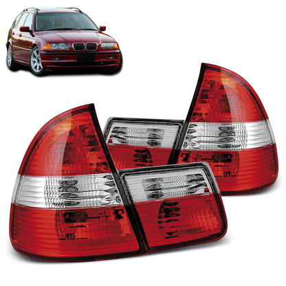 Rücklichter Rot Weiß passend für BMW E46 99-05 Touring