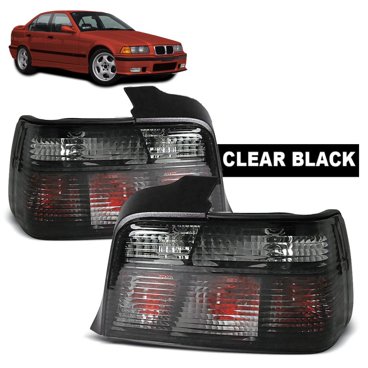 Rücklichter Smoke passend für BMW E36 12.90-08.99 Limousine