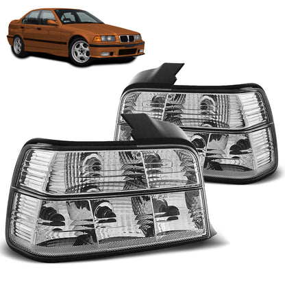 Rücklichter Crystal Weiß passend für BMW E36 12.90-08.99 Limousine