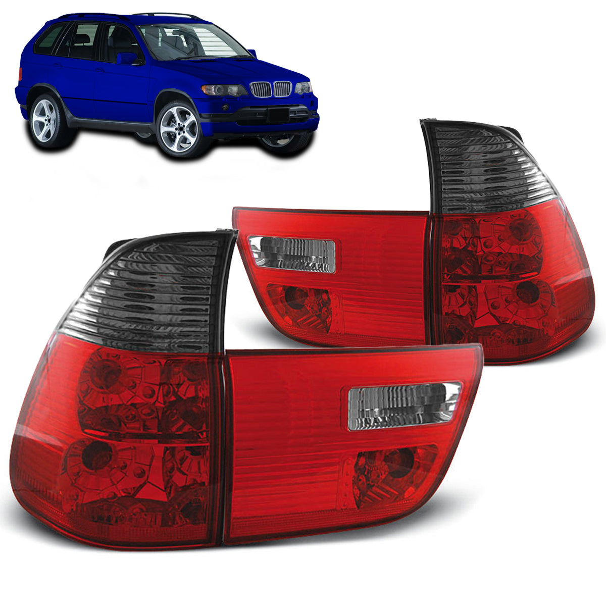 Rücklichter Rot Smoke passend für BMW X5 E53 09.99-06