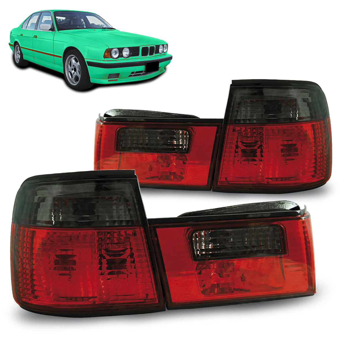 Rücklichter Rot Smoke passend für BMW E34 02.88-12.95 Limousine