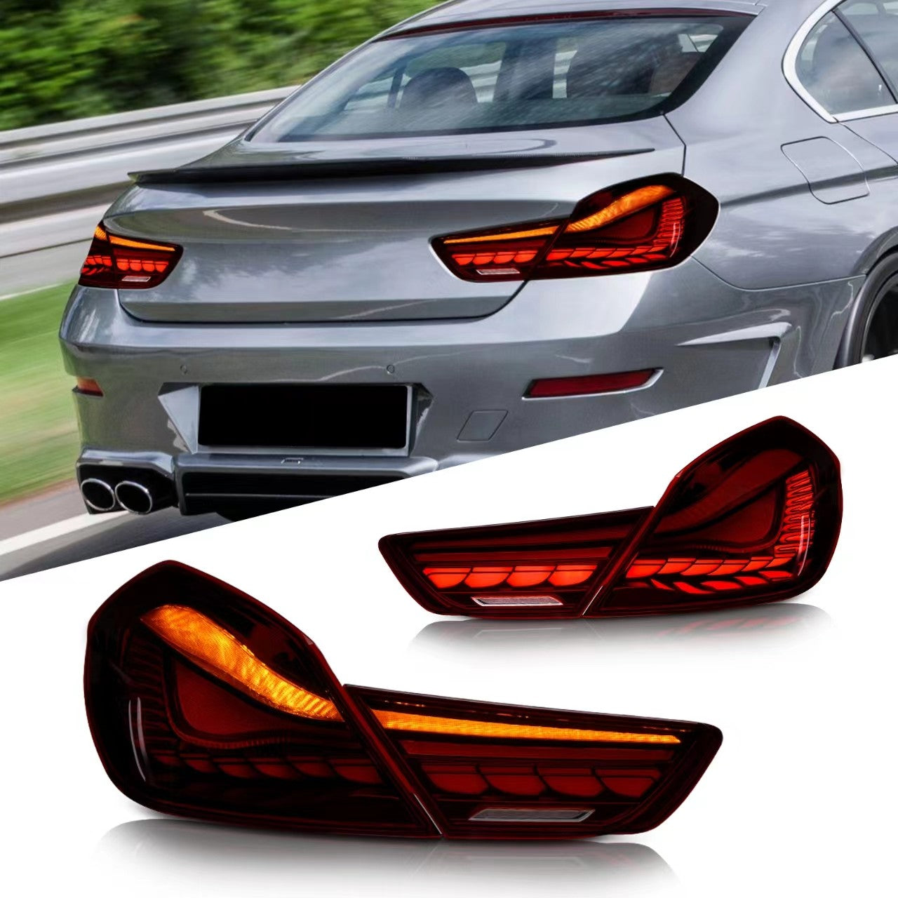 Rote LED-Rücklichter passend für BMW 6er F06 F12 F13 2011-2018