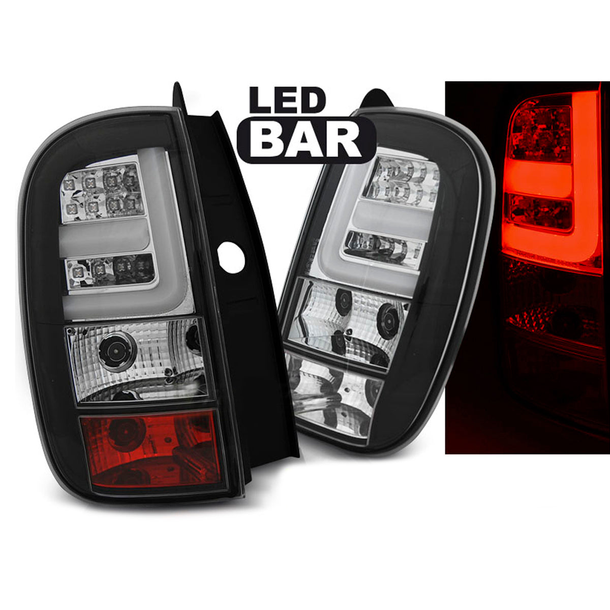 Rücklichter Dacia Duster 04.10- LED-BAR Schwarz