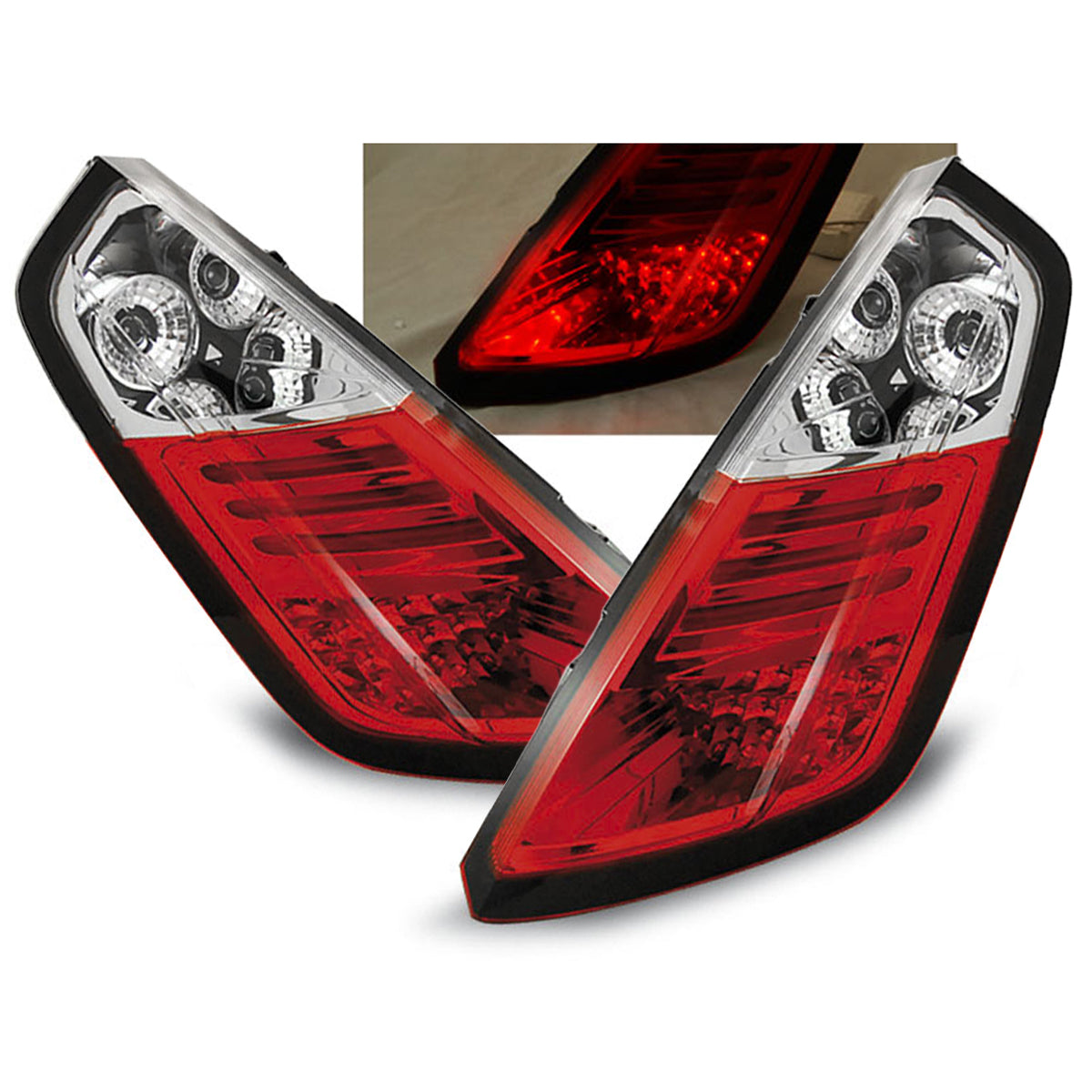 Rücklichter Fiat Grande Punto 09.05-09 Rot Weiß LED