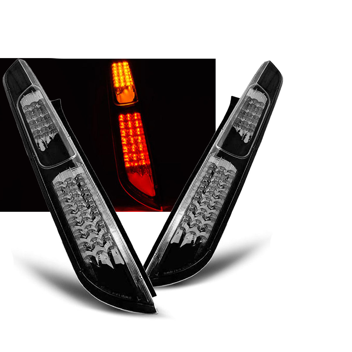 Rücklichter passend für Ford Focus MK2 08-10 HB Schwarz LED