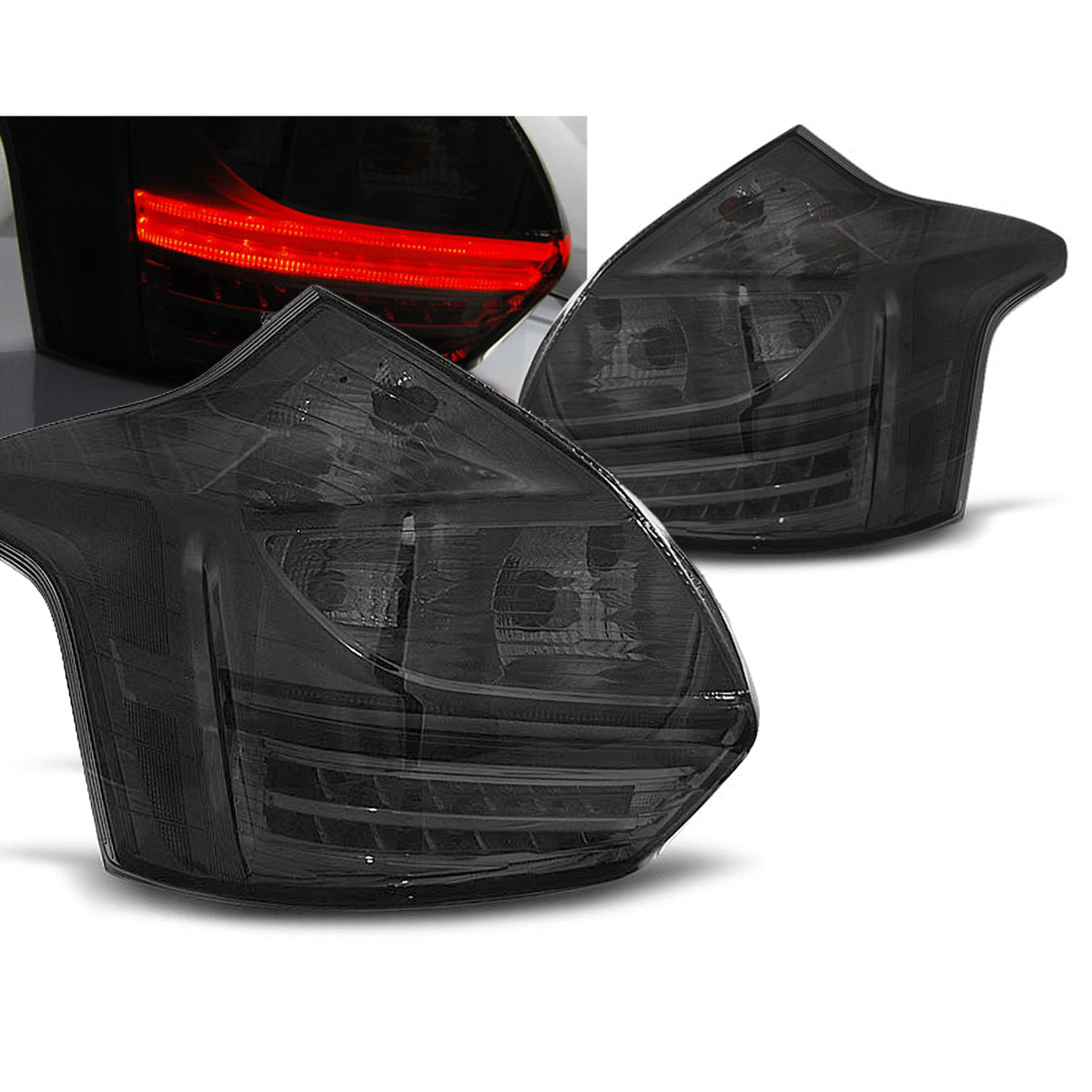 Rücklichter passend für Ford Focus 3 11-10.14 Hatchback Rauch LED