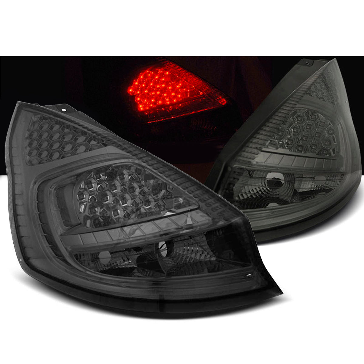 Rücklichter passend für Ford Fiesta MK7 08-12 HB Rauch LED