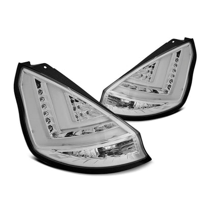 Rücklichter passend für Ford Fiesta MK7 08-12 HB Chrom LED Bar