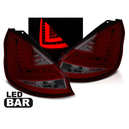 Rücklichter passend für Ford Fiesta MK7 08-12 HB Rot Rauch LED Bar