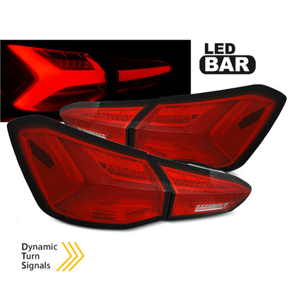 LED Rücklichter Rot Weiß sequenziell passend für Ford Focus 4 18-21 Hatchback