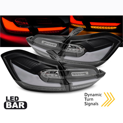 LED Rücklichter Schwarz passend für Ford Fiesta MK8 17-21 Hatchback