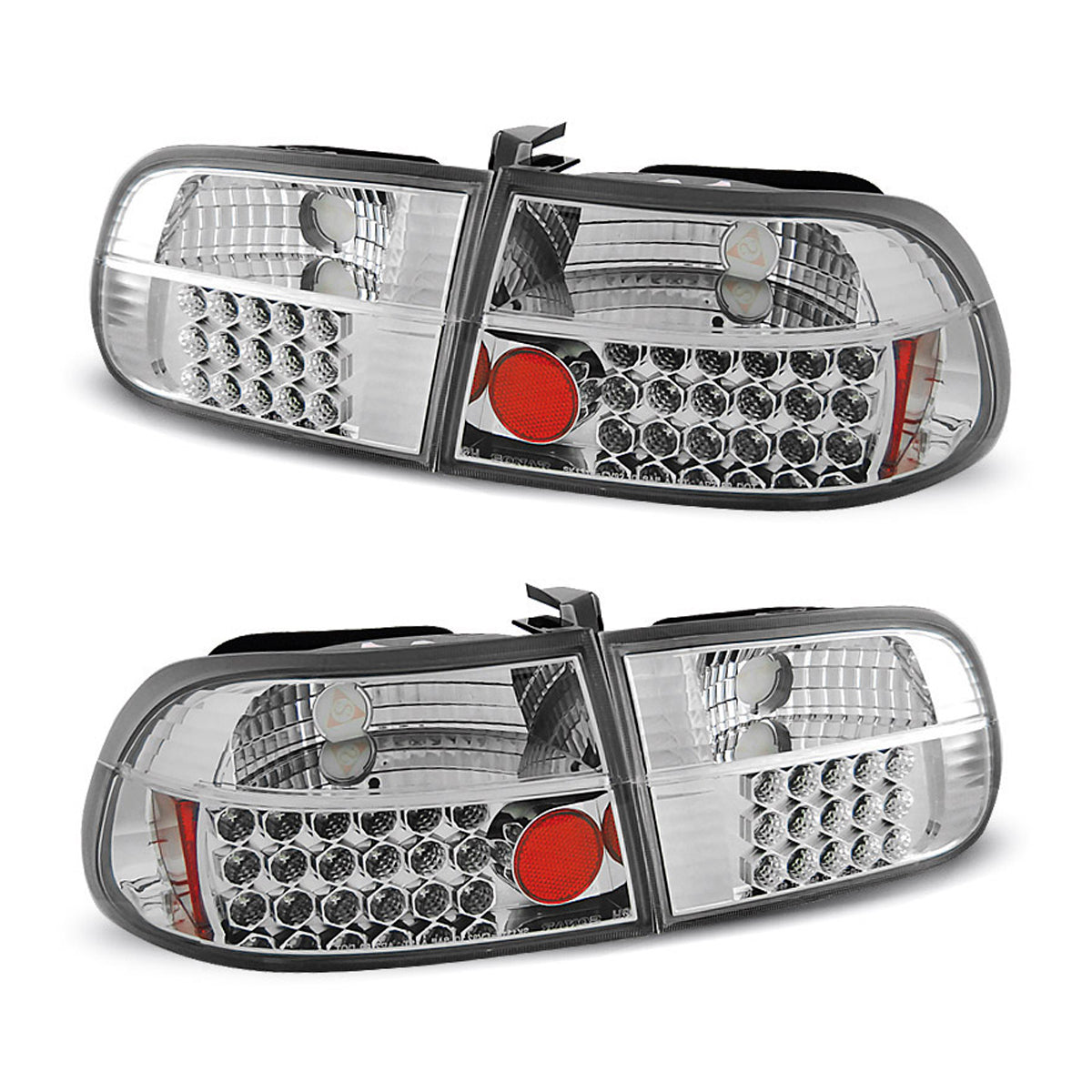 Rücklichter passend für Honda Civic 09.91-08.95 3D Chrom LED