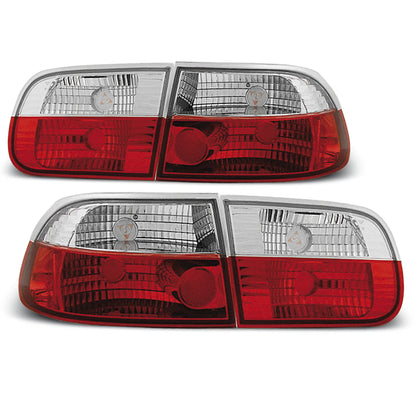 Rücklichter passend für Honda Civic 09.91-08.95 3D Rot Weiß