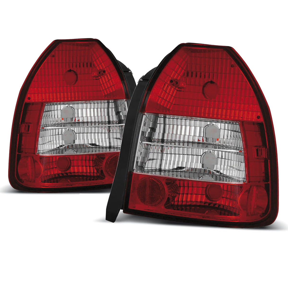 Rücklichter passend für Honda Civic 09.95-02.01 3D Rot Weiß