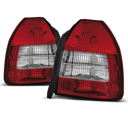 Rücklichter passend für Honda Civic 09.95-02.01 3D Rot Weiß