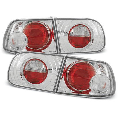 Rücklichter passend für Honda Civic 09.91-08.95 3D Chrom