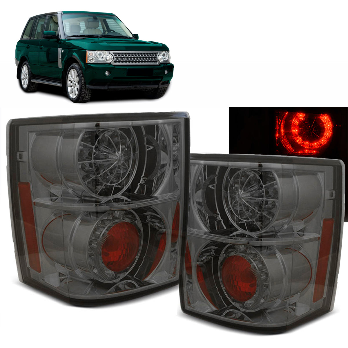Rücklichter passend für Land Rover Range Rover III 02-12 Smoke LED