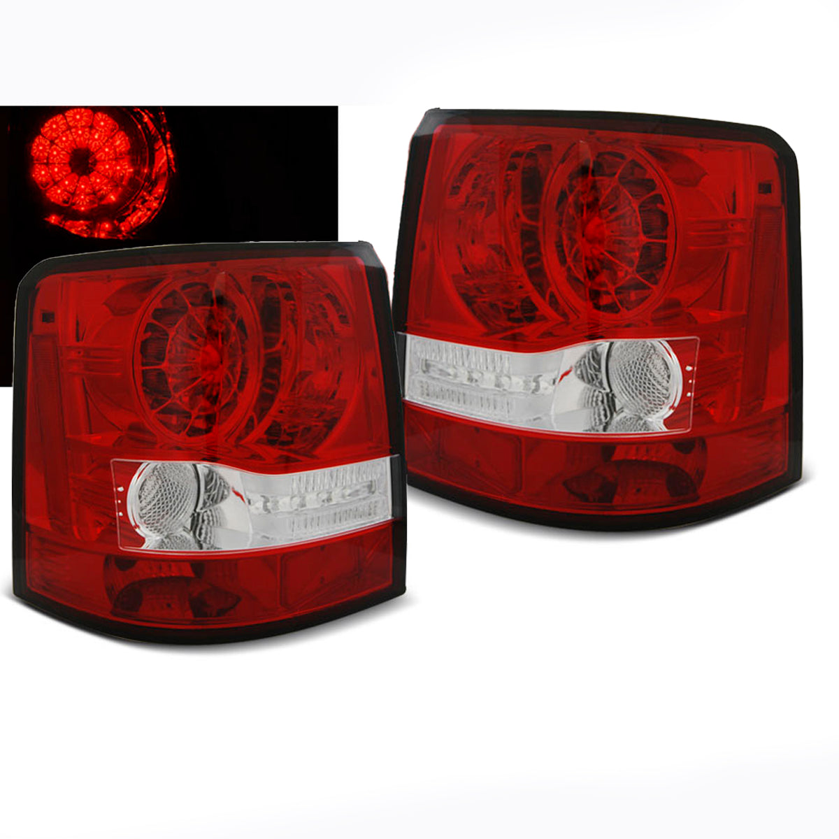 Rücklichter passend für Land Rover Range Rover Sport 05-09 Rot Weiß LED