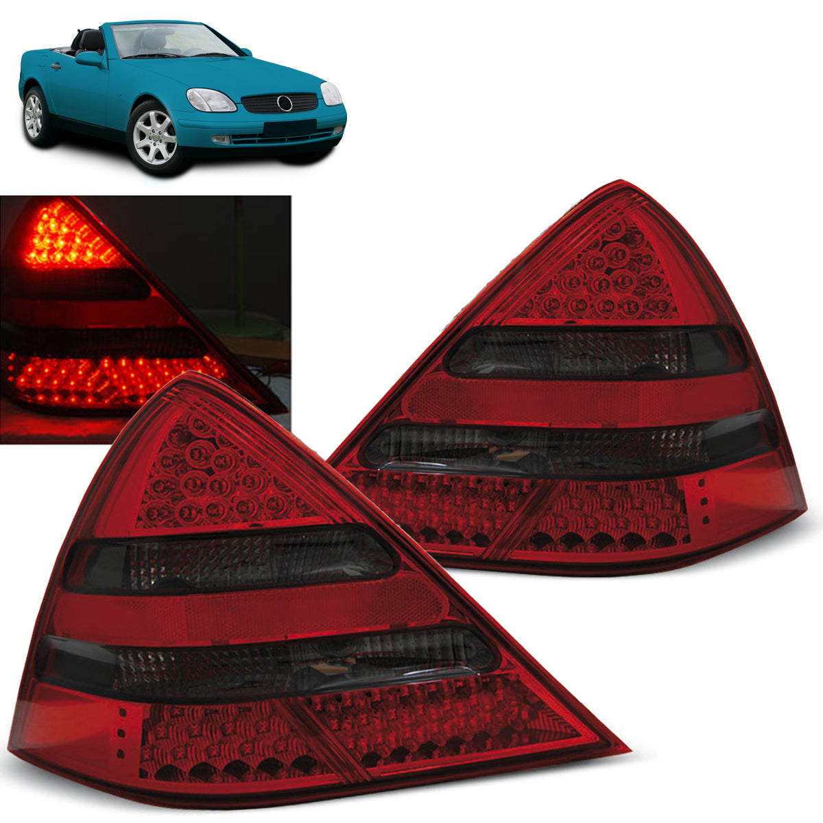 LED Rücklichter Rot Smoke passend für MERCEDES R170 SLK 04.96-04