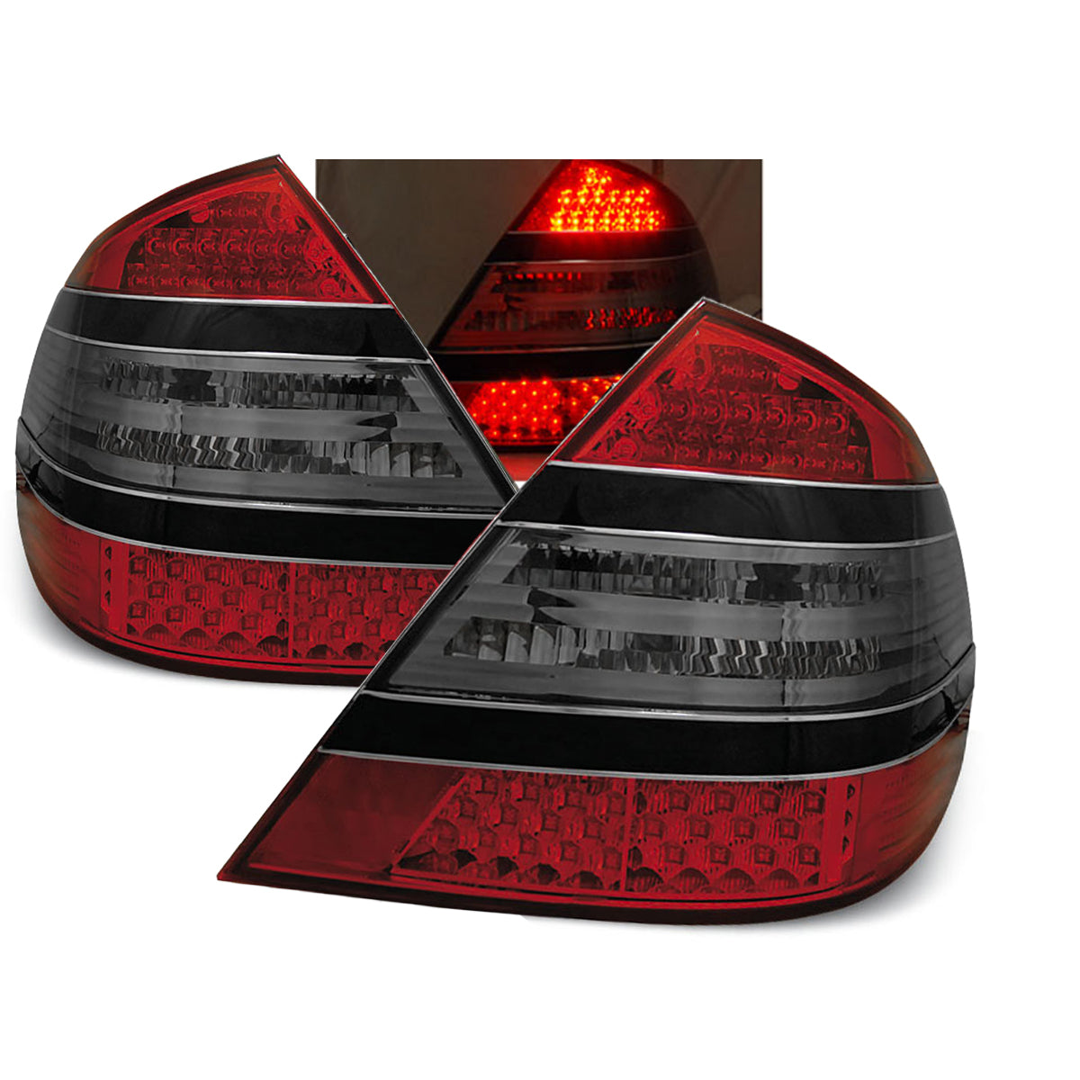 LED Rücklichter Rot Smoke passend für MERCEDES W211 E-KLASSE 03.02-04.06
