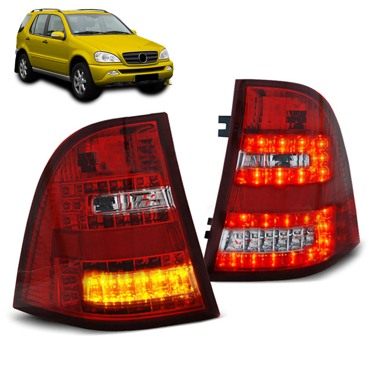 LED Rücklichter Rot Weiß passend für MERCEDES W163 ML M-KLASSE 03.98-05